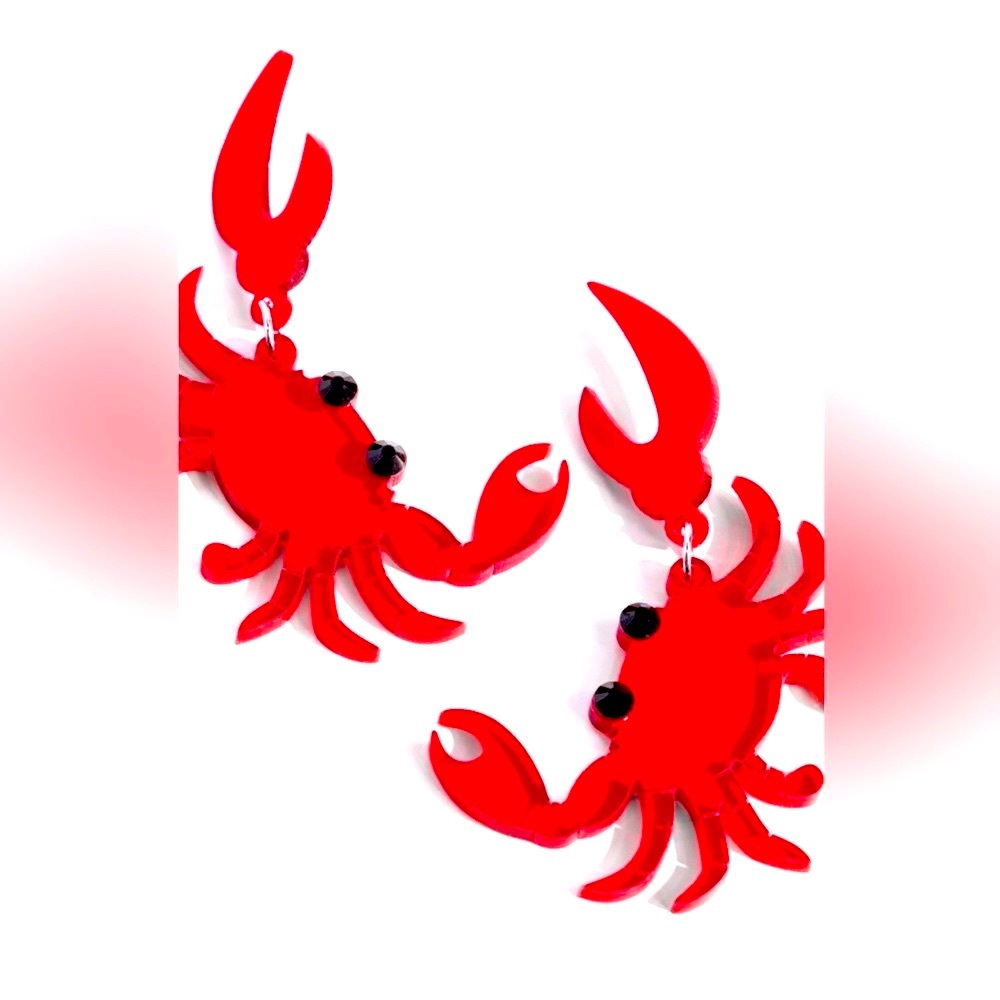 🦀🧜🏻‍♀️🦀BEACH PLEASE❗️PAPARAZZI “CRAB COUTURE” RED EARRINGS❗️🦀🧜🏻‍♀️🦀